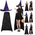 thumbnail image 1 of UDAUDU Women's Witch Fancy Dress for Adult Witch Dress Halloween Costume with Witch Hat Accessory Set for Adult Cosplay Purple, 1 of 6
