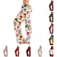 thumbnail image 1 of UDAUDU Womens Christmas Pajamas Pants Funny Christmas Print Pj Pants Elastic Waist Holiday Fall Pajama Pants S, 1 of 6