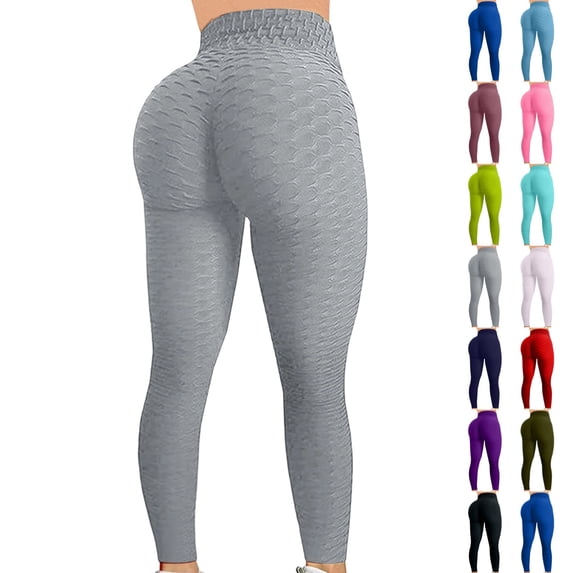 UDAUDU Womens High Waist Leggings Butt Lifting Workout Yoga Pants for Women Tummy Control Leggings Tight 2XL