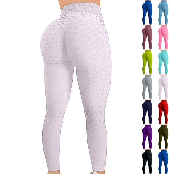 UDAUDU Womens High Waist Leggings Butt Lifting Workout Yoga Pants for Women Tummy Control Leggings Tight XL