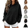 thumbnail image 1 of UDAUDU Womens Hoodies Oversized Leopard Print Sweatshirt Hooded Long Sleeve Trendy Pullover Tops Y2k Graphic Hoodies S, 1 of 5