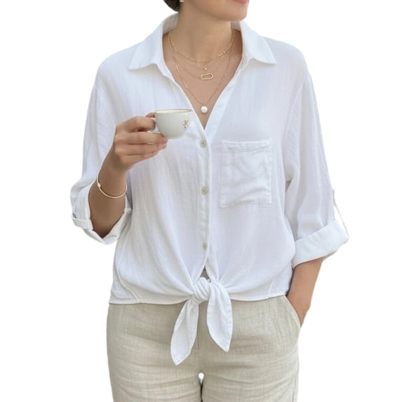 UDAUDU Womens Linen Cover Up 2026 Beach Button Down Shirt Swimsuit Coverup Bathing Suit Cover Ups for Swimwear Vacation White 2XL