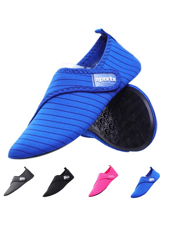 Womens Men Water Sports Shoes Swim Pool Comfortable Water Socks Aqua Swim Socks Diving Snorkeling Running Surfing Sport Shors Quickly Dry Non Slip Slip on 2026 Water Shoes Royal Blue
