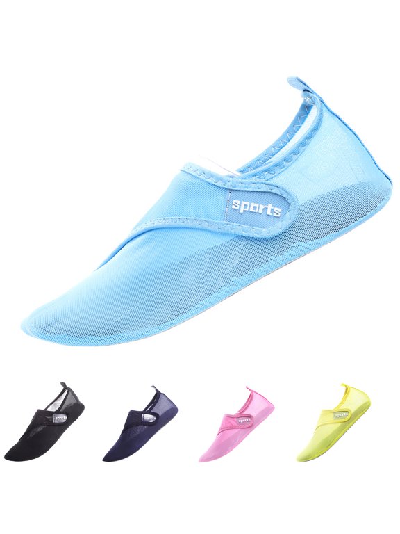 Womens Men Water Sports Shoes Swim Pool Comfortable Water Socks Aqua Yoga Socks Diving Snorkeling Running Surfing Exercise Sport Shors Quickly Dry Slip on 2026 Water Shoes Cyan