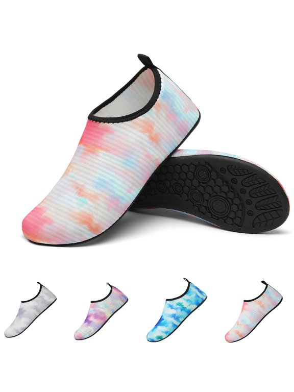 Womens Men Water Sports Shoes Swim Shoes Comfortable Water Socks Aqua Socks Diving Snorkeling Running Surfing Exercise Sport Shors Quickly-Dry Non Slip Slip on 2026 Shoes Pink