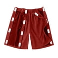 thumbnail image 1 of UDAUDU Womens Mens Tear Away Shorts Easy Access Adaptive Pants Post Surgery Breakaway Lounge Short Casual Loose Fit Hip Knee Ankle Replacement Magic Tape Shorts with Pockets Wine, 1 of 7
