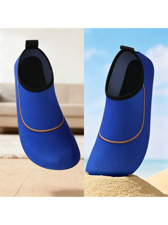 Womens and Mens Water Shoes 2026 Lightweight Soft Barefoot Slip-On Non Slip Aqua Socks for Pool Surf Yoga Swim Beach Exercise Blue 9-10 Women/8-9 Men