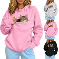 thumbnail image 1 of UDAUDU Womens Pet Pouch Hoodie Cat Carrier Hoodie Dog Oversized Long Sleeve Drawstring Sweatshirt With Pockets L, 1 of 4