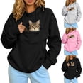 thumbnail image 1 of UDAUDU Womens Pet Pouch Hoodie Cat Carrier Hoodie Dog Oversized Long Sleeve Drawstring Sweatshirt With Pockets M, 1 of 4