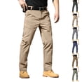 thumbnail image 1 of UDAUDU Work Pants for Men Relaxed Fit Waterproof Ripstop Outdoor Cargo Pants Lightweight Casual Hiking Work Pants Khaki S, 1 of 7