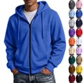 thumbnail image 1 of UDAUDU Zip Up Hoodies For Men Lightweight Oversized Long Sleeve Work Fleece Pullover Comfortable Streetwear With Pocket XL, 1 of 8