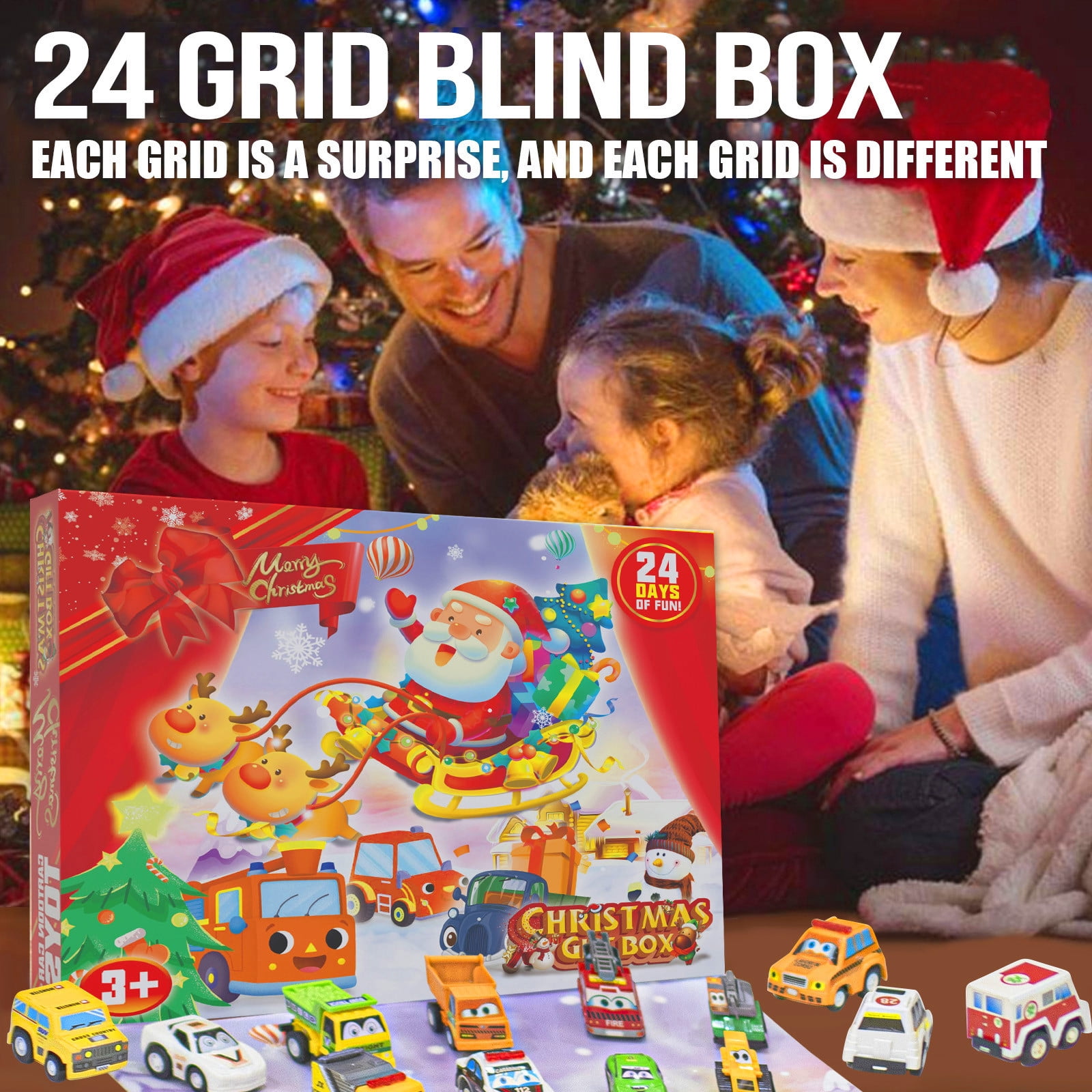 UDAXB Clearance Christmas Decorations ,2024 Advent Calendar 24 Pcs Size