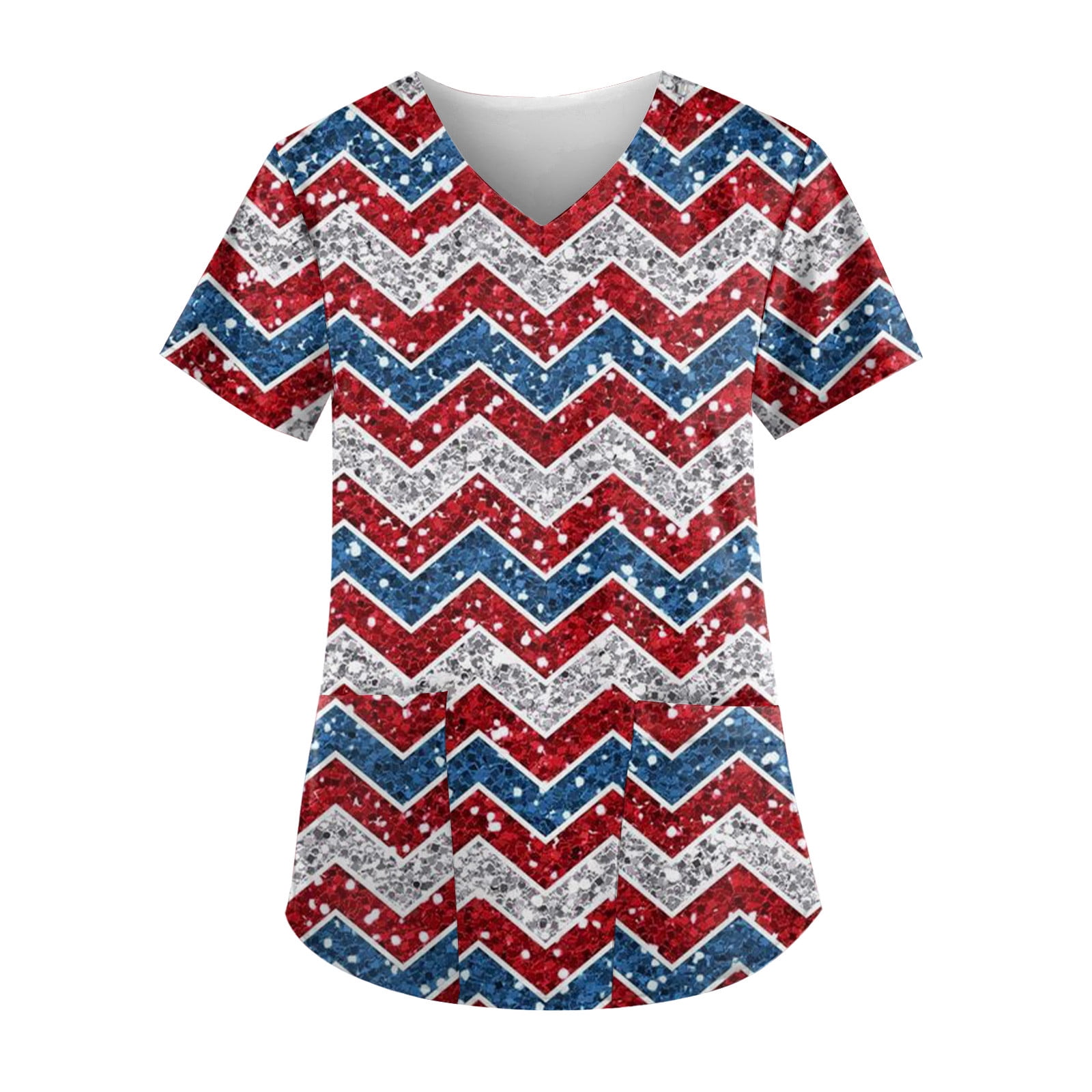 UDAXB Woman's V Neck Flowy Tshirt Short Sleeve Summer Casual Loose