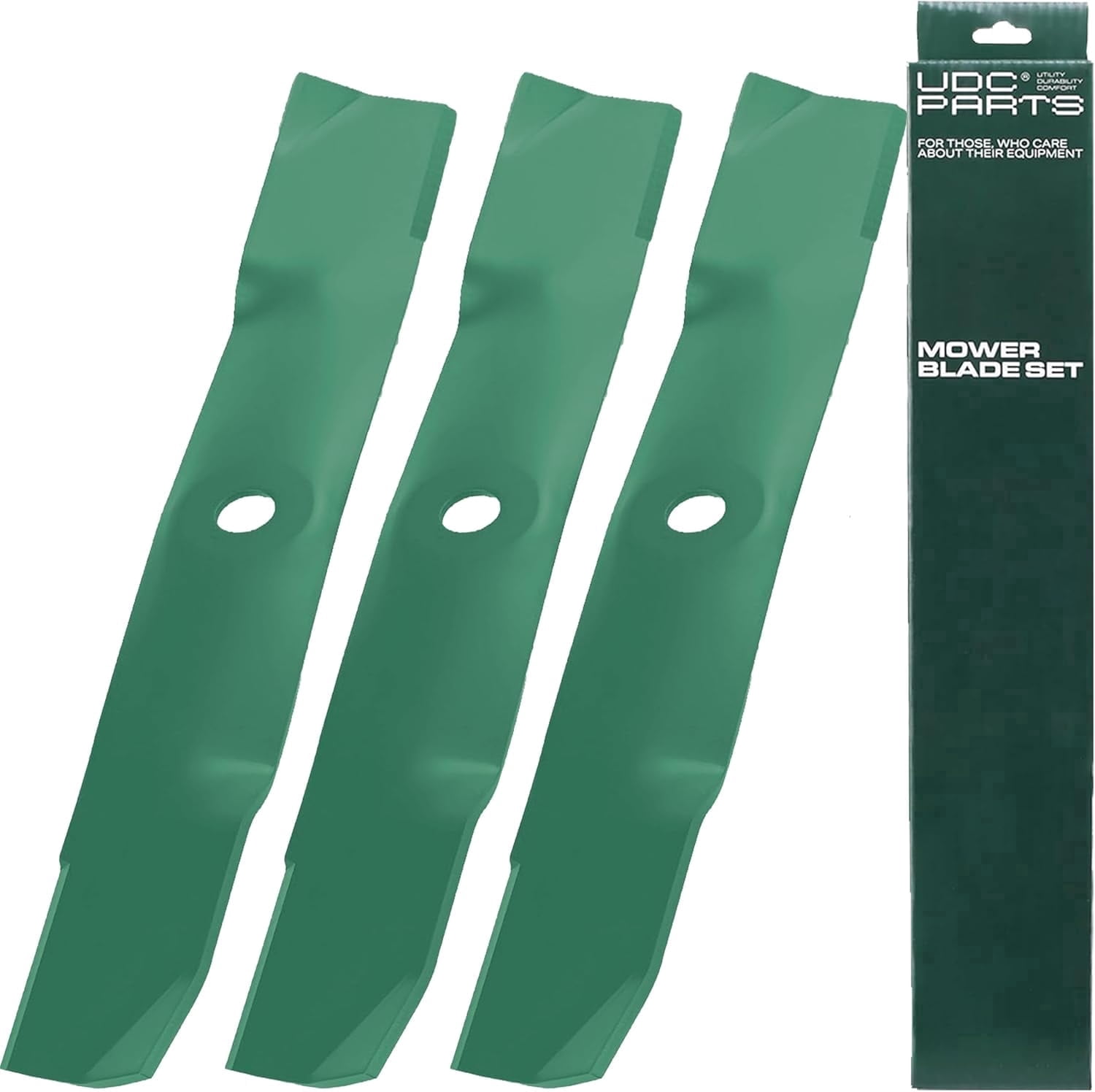 UDC Parts M143520 Mower Blades Replacement for John Deere 54 Inch UC22010 X380 X390 GX255 GX335 GX345 LX280 X320 X340 X360 X500 Z535M Z540M ZTRAK Z325E Z330M EZtrak Z425 Z435, 3 Pack Medium Lift
