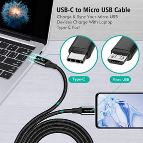 UDGIU-2 Pack 6ft USB-C to Micro USB Cable