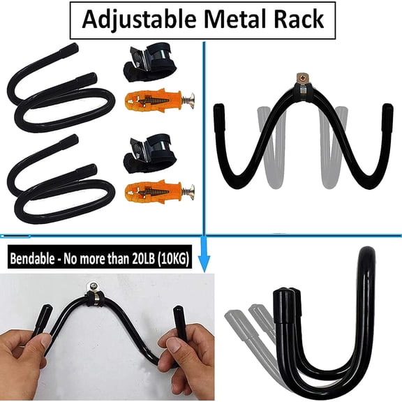 UDGIU-2 Pack Wall Storage Display Rack - Bow Hanger Hooks Wall Holder - No Scratches - Hold up to 20 Lbs - Hold 2 Bows