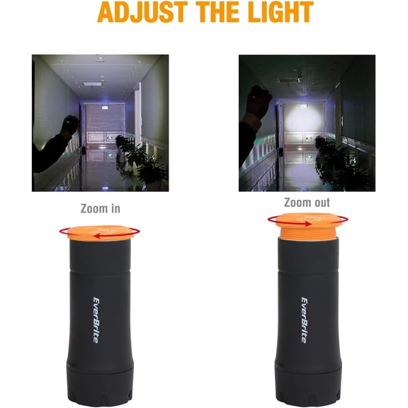 UDGIU-2-in-1 Mini Lanterns and Flashlights with 3 Modes, 2 Pack Portable Outdoor LED Zoomable Torches, Camping Essentials for Hurricane, Hiking, Night Walking, Emergency, Outdoor Lights