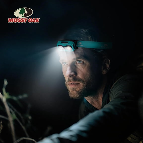 UDGIU-600 Lumens Rechargeable Headlamp, Lightweight LED Headlight with White & Red Light, Waterproof Head Lamp with Non-Slip Band, Dimmable & Memory Function for Hunting, Camping, Power Outage