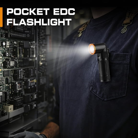 UDGIU-600LM Rechargeable EDC Flashlight with Swivel Head
