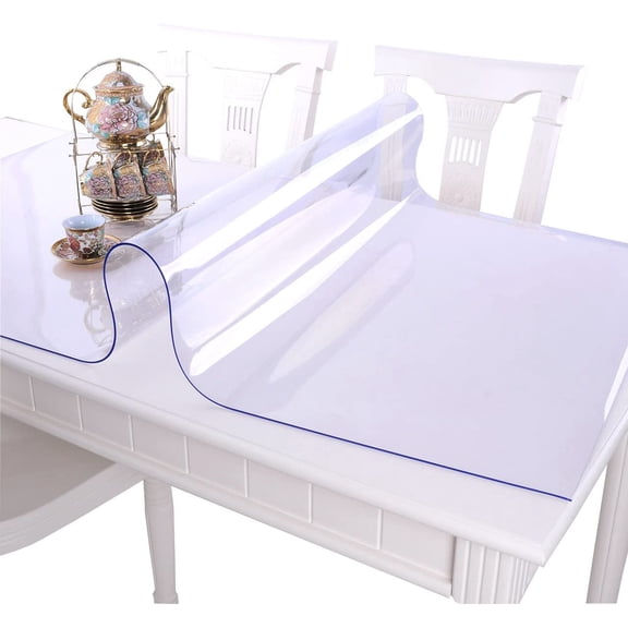 UDGIU-Custom 12 x 40 Inch Desk Cover, 1.5mm Thick Plastic Desk Pad, Clear Vinyl Table Cover for Computer and Writing Desks