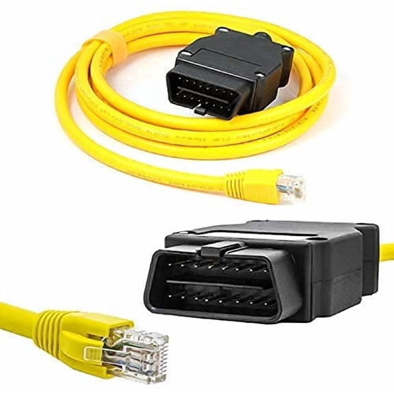 UDGIU-Enet OBD2 RJ45 Cable,Ethernet 6.6ft/2M Cable RJ45 ethernet Connector Tools to OBDII Interface Cable Car Diagnostic Coding F-Series