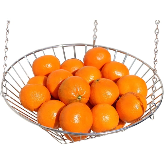 UDGIU-Hanging Fruit Basket, 3-Tier, Chrome