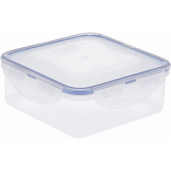 UDGIU-LOCK & LOCK Easy Essentials Food Storage lids/Airtight containers, BPA Free, Square-29 oz-for Veggies, Clear