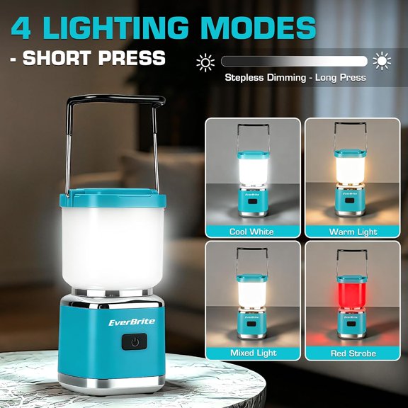 UDGIU-Mini Rechargeable Camping Lantern, 300LM LED Tent Light