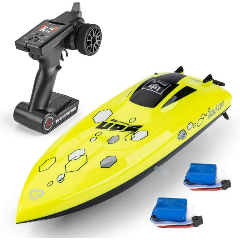UDI008 Remote Control Boat for Pools Lakes Rivers Fast RC Boat for Adults Kids with 2.4Ghz Radio Controller Self Righting Remote Control Electric Toy Boats Included Two Batteries Walmart