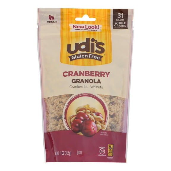 UDIS - Nutritious Cranberry Granola - 11 Oz, Case of 6