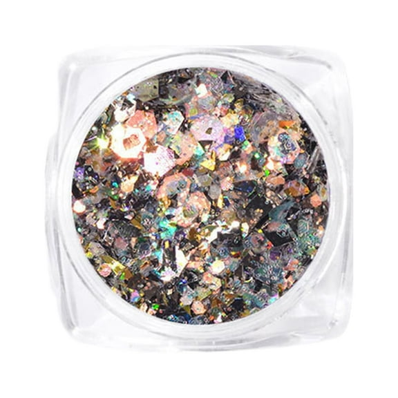 UDIYO 1 Bottle 1g Nail Sequins Sparkling Vibrant Color Shiny Visual Effect Ultra-Thin Wide Application DIY Plastic Nail Art Sequins Decoration Manicure Charms for Nail Salon