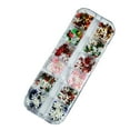 thumbnail image 1 of UDIYO 1 Box Manicure Decoration Snowflake Shape Vivid Color Stunning Visual Effect Reusable Multipurpose Show Unique Charm Plastic 12 Grids Sparkling Nail Art Flakes Sequins Nail S, 1 of 7