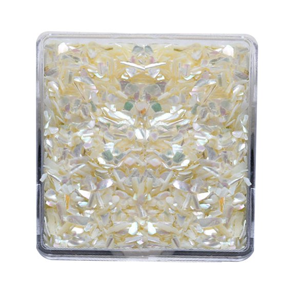 UDIYO 1 Box Nail Art Decoration Irregular Shape Ultra-thin Mix Size Shiny Effect Wide Application Decorative Natural Manicure Shell Fragments Nail Art Jewelry Nail Supplies