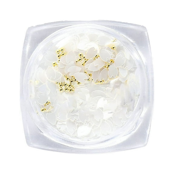 UDIYO 1 Box Nail Decoration Exquisite Shape Waterproof Resin Cherry Blossom Petal Leaves DIY Nail Art Decorations Nail Supplies