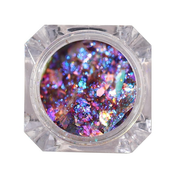 UDIYO 1 Box Nail Decoration Multiple Shapes High Shine Effect Plastic Mixed Colorful Nail Glitter Sequins Manicure Jewelry Beauty Supplies