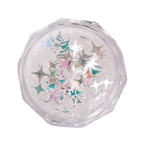 UDIYO 1 Box Nail Decoration Sparkling Creative Shape Stunning Visual Effect Vivid Color 6 Styles Butterfly Love Heart Nail Sequins Manicure Design Nail Supplies