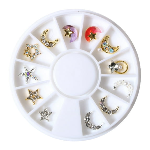 UDIYO 1 Box Nail Decoration Sparkling Surface Creative Shape Alloy 3D Rhinestones Decor Luxury DIY Nail Art Jewelry Nail Supplies