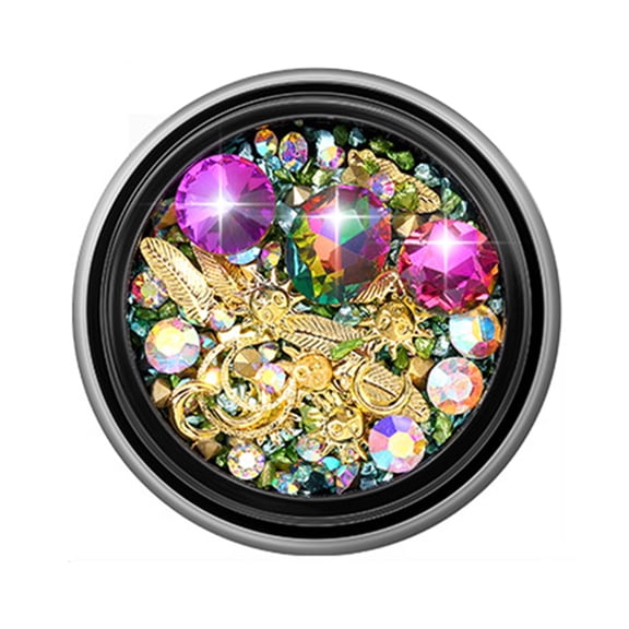 UDIYO 1 Box Nail Decoration Vibrant Color Sparkling Surface Resin 3D Nail Art Decoration Loose Bead Mini Bubble Ball Decor Beauty Supplies