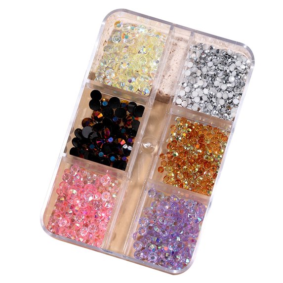 UDIYO 1 Box Nail Decoration Vivid Color Exquisite Shiny Visual Effect Mixed Shape Show Unique Charm Plastic 3D Nail Art Jewelry DIY Manicure Designs Nail Supplies