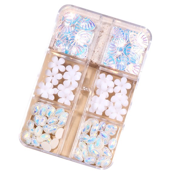 UDIYO 1 Box Nail Decoration Vivid Color Exquisite Shiny Visual Effect Mixed Shape Show Unique Charm Plastic 3D Nail Art Jewelry DIY Manicure Designs Nail Supplies