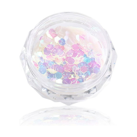 UDIYO 1 Box Nail Decorations Vibrant Color Shiny Surface Plastic Luxury Nail Art Paillettes Sequins Flakes Ornament Nail Supplies