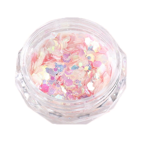 UDIYO 1 Box Nail Decorations Vibrant Color Shiny Surface Plastic Luxury Nail Art Paillettes Sequins Flakes Ornament Nail Supplies