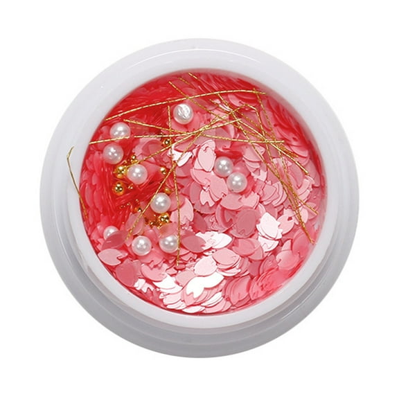 UDIYO 1 Box Nail Sequins Flower Shape Bright Color Ultra-Thin Shiny Visual Effect Show Unique Charm PET Petal Nail Art Paillettes Sequins Flakes Ornament for Nail Salon