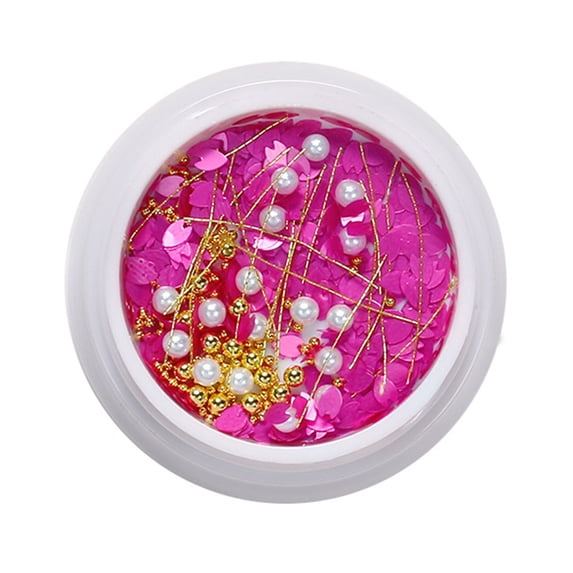 UDIYO 1 Box Nail Sequins Flower Shape Bright Color Ultra-Thin Shiny Visual Effect Show Unique Charm PET Petal Nail Art Paillettes Sequins Flakes Ornament for Nail Salon