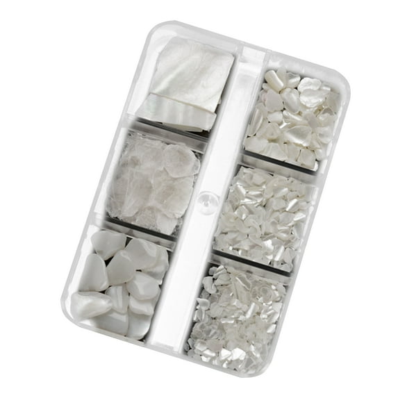 UDIYO 1 Box Shell Nail Decoration Colorful Irregular Abalone Sequins Thin Slices Nail Charm 3D Nail Art Decorations for Nail Design