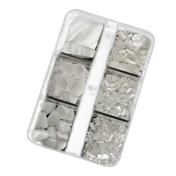 UDIYO 1 Box Shell Nail Decoration Colorful Irregular Abalone Sequins Thin Slices Nail Charm 3D Nail Art Decorations for Nail Design