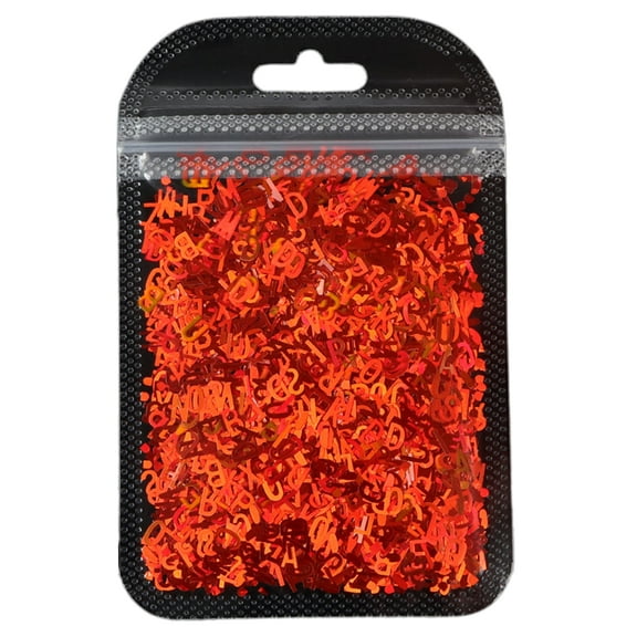UDIYO 1 Pack Nail Sequins Glitter Letter Pattern PET Mixed Style Nail Paillette for Women