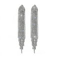 thumbnail image 1 of UDIYO 1 Pair Women Earrings Shiny Rhinestone Tassel All Match Dangle Earrings for Gift, 1 of 7