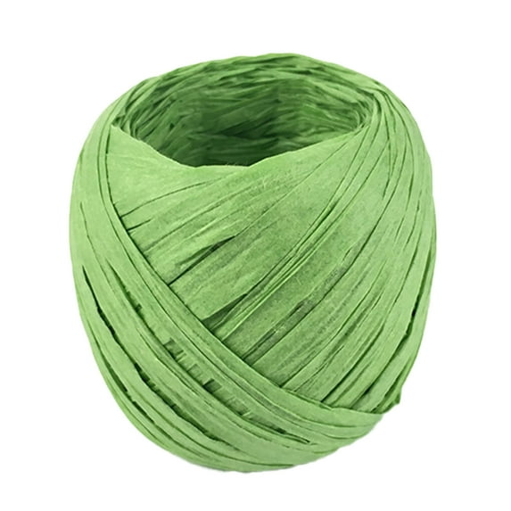 UDIYO 1 Roll Paper Ribbon Wear-resistant Multi-Purpose 17 Colors Raffia Ribbon Paper Rope for Gift