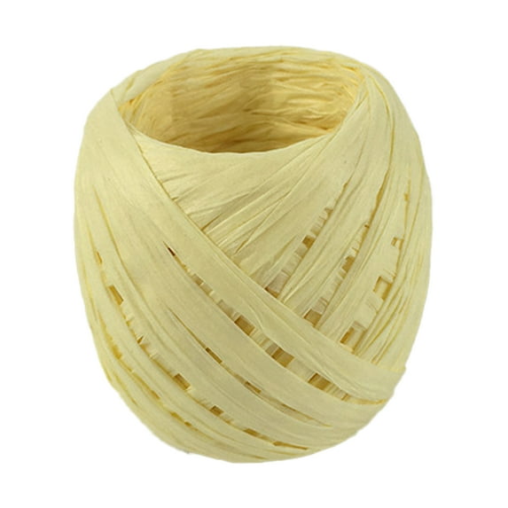 UDIYO 1 Roll Paper Ribbon Wear-resistant Multi-Purpose 17 Colors Raffia Ribbon Paper Rope for Gift